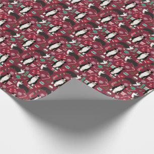 Aussie Dog Tricolored Kerstfeestdag Cadeaupapier