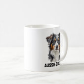 Aussie Dreamer Mug - Whimsical Australian Shepherd (Devant droit)