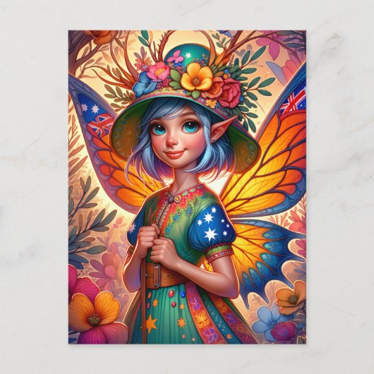 Aussie Fairy Briefkaart (Voorkant)