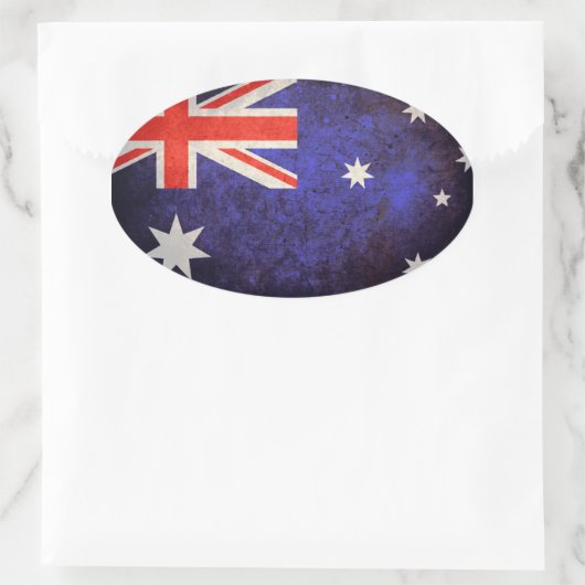 Aussie Flag Ovale Sticker (Tas)