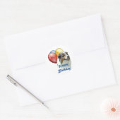Aussie Gelukkige Verjaardagsballonnen Ronde Sticker (Envelop)