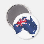 Aussie kaart vlag magneet (Voorkant / Achterkant)