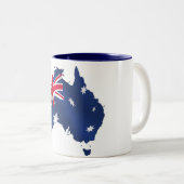 Aussie-kaartvlag Tweekleurige Koffiemok (Voorkant rechts)