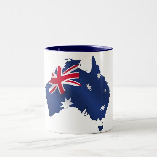 Aussie-kaartvlag Tweekleurige Koffiemok (Center)