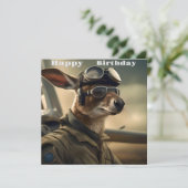 Aussie Kangaroo King Of The Airways, Carte Anniver (Debout devant)