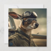 Aussie Kangaroo King Of The Airways, Carte Anniver (Dos)