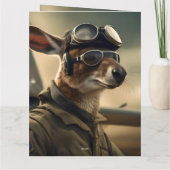 Aussie Kangaroo King Of The Airways, Carte Anniver (Dos)