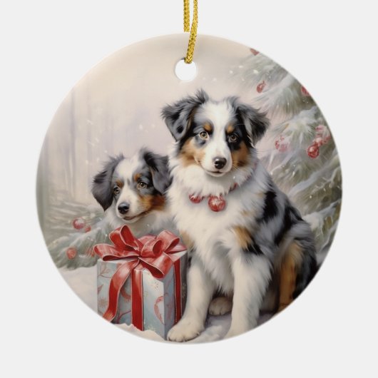Aussie Kerst Keramisch Ornament (Voorkant)