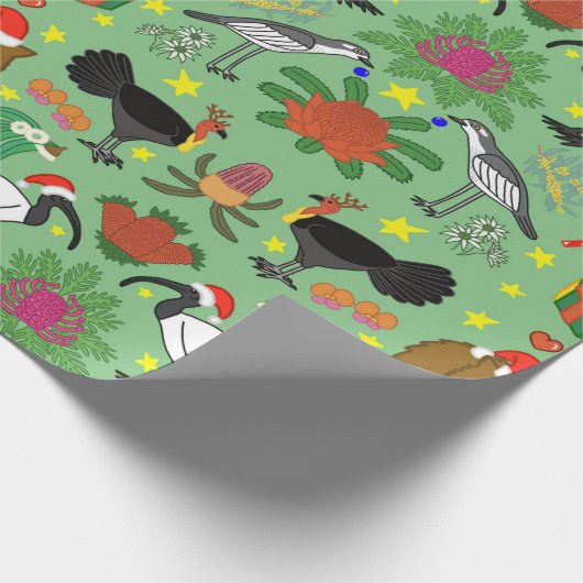 Aussie Kerstmis Cadeaupapier (Hoek)