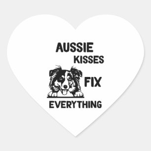 Aussie kisses repareert alles wat pa Australian he Hart Sticker