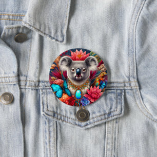 Aussie Koala Beer Mode Button Pin Broche
