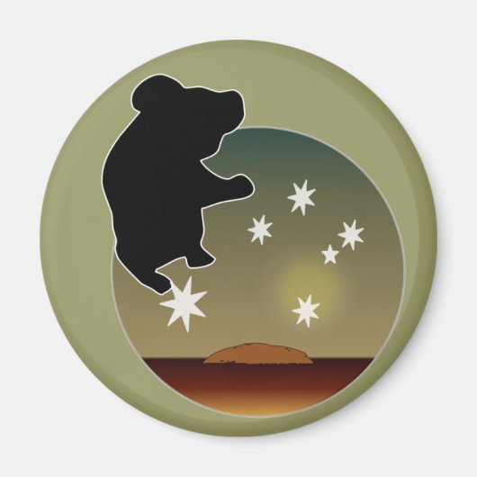 Aussie Koala Icon Magnet Magneet (Voorkant)