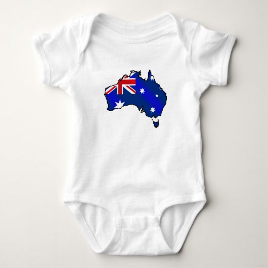 Aussie Map of Australia Oz flag gifts Romper (Voorkant)