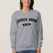 AUSSIE MOM Dog Mum Custom Geboortejaar Trui (Voorkant)