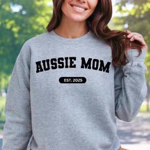 AUSSIE MOM Dog Mum Custom Geboortejaar Trui