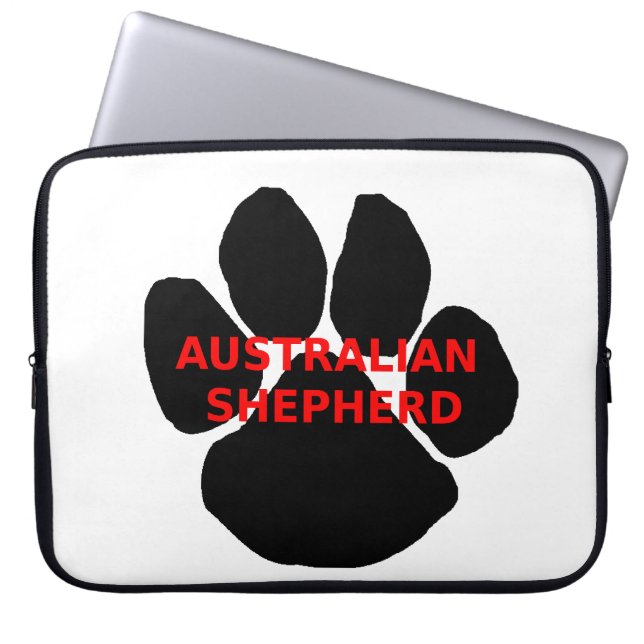 aussie name paw laptop sleeve (Voorkant)
