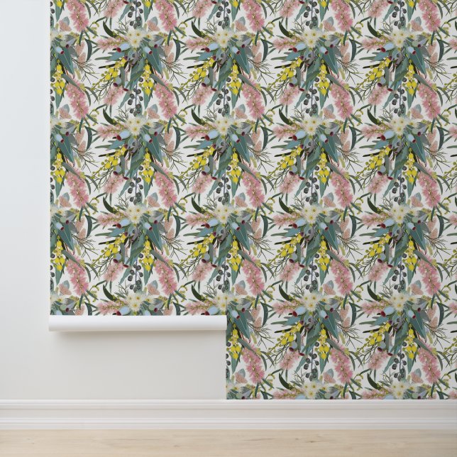 Aussie Native Struik Blooms Behang (Applicatie)