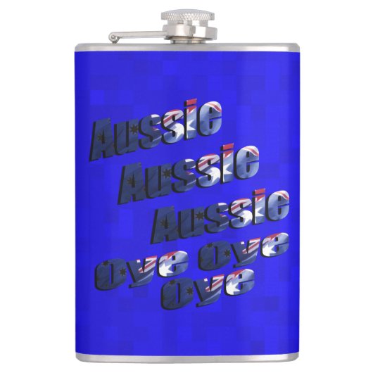 Aussie Oye Afbeelding Logo, Heupfles (Voorkant)
