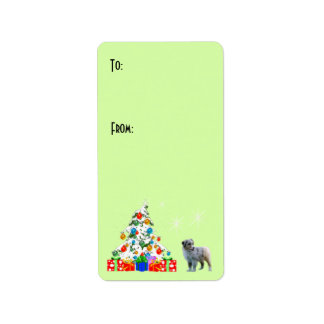 Aussie Puppy Christmas Gift tag Étiquette