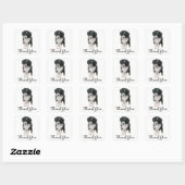 Aussie Puppy Dog Australian Shepherd Dank u Vierkante Sticker (Vel)