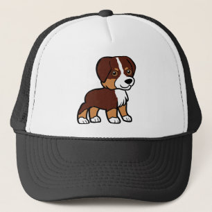 aussie red tri cartoon trucker pet