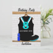 Aussie Rules Jersey Birthday - uitnodiging (Staand voorkant)