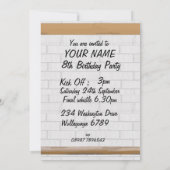 Aussie Rules Jersey Invitations à la fête d'annive (Dos)
