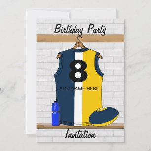 Aussie Rules Jersey Invitations à la fête d'annive