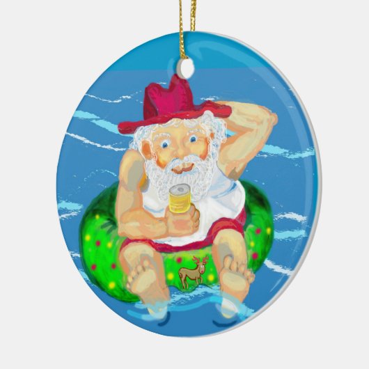 Aussie Santa Keramisch Ornament (Links)