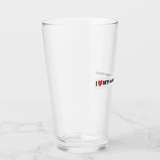 aussie shep liefde glas (Rechts)