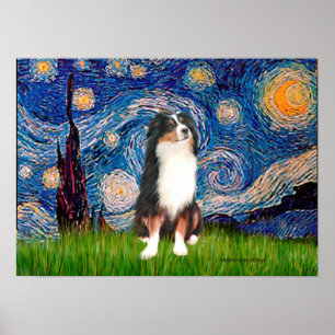 Aussie Shep (Tri2) - Sterrennacht Poster