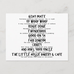 Aussie Slang Briefkaart