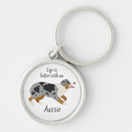 Aussie sleutelhanger. Australian Shepherd sleutelh Sleutelhanger