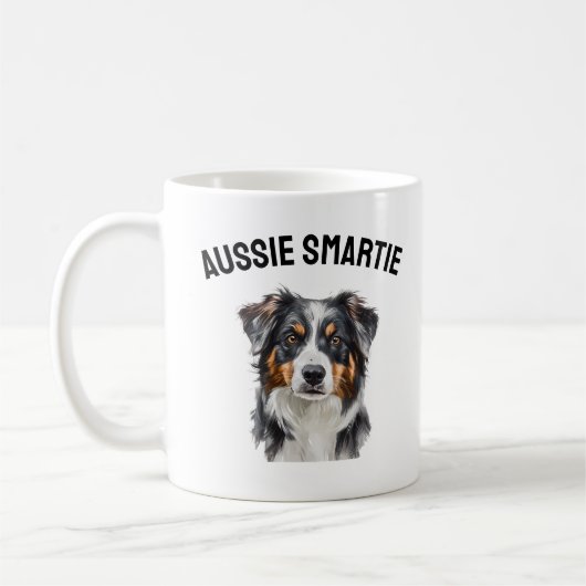 Aussie Smartie Mug - Intelligent Australian Shephe (Gauche)