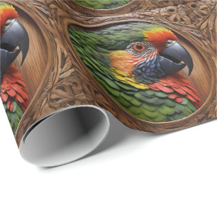 Aussie Spirit: een Loriket neergestreken in gebeel Cadeaupapier