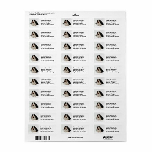 Aussie Tong Hond Etiket (Full Sheet)