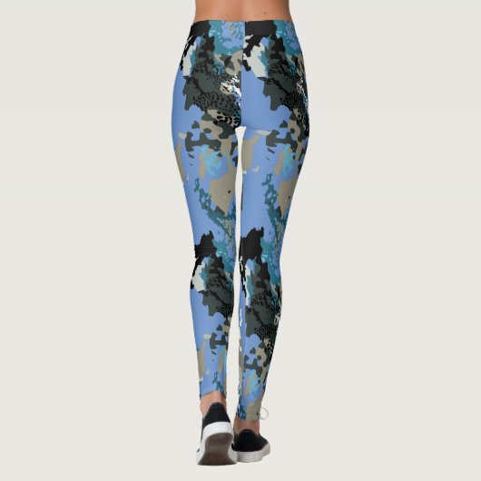 Aussie Wild Mauve Pattern Leggings (Dos)