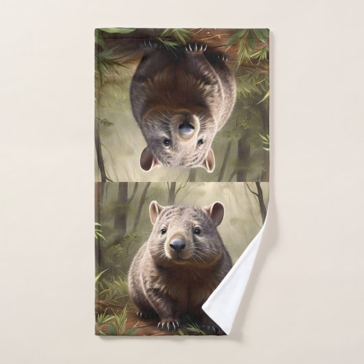 Aussie Wombat in de Aussie Bushland, Handdoek (Handdoek)