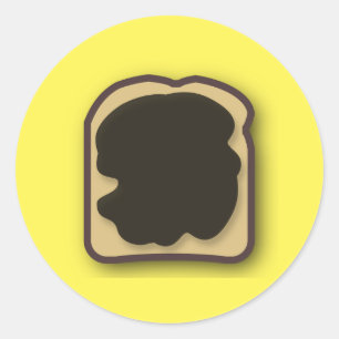 Aussie YEast Extract op Toast Ronde Sticker