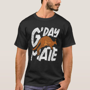 Aussie Zoo Animal G Day Mate Australië Kangoeroe T-shirt