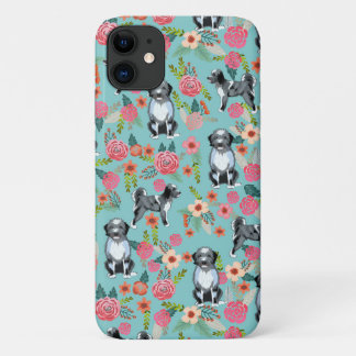 Aussiedoedle dog  florals munt iPhone 11 hoesje