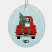 Aussiedooddog christmas keramisch ornament (Links)