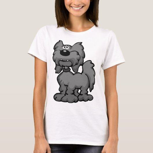 Aussiedoodle Dog Cartoon T-shirt (Voorkant)