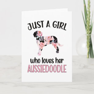 Aussiedoodle Dog Girl Hondenliefhebber Aussiedoodl Kaart