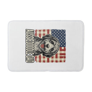 Aussiedoodle vader patriottisch vintage hond shirt badmat