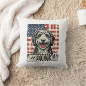 Aussiedoodle vader patriottisch vintage hondsshirt kussen (Deken)