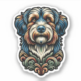 Aussiedoodle Vinyl Waterproof Dog Sticker