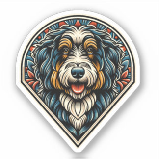 Aussiedoodle Vinyl Waterproof Dog Sticker