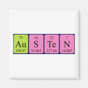 Austen periodieke lijstnaam magneet