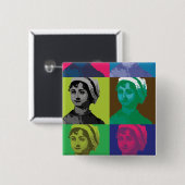 AustenPop — Jane Austen stijl Vierkante Button 5,1 Cm (Voorkant /achterkant)